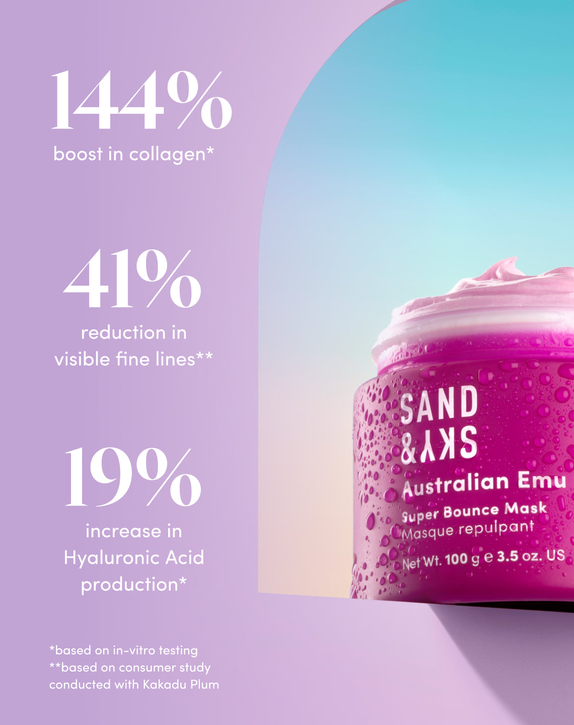 Vorteile und Ergebnisse der Australian Glow Berries Super Bounce Mask von SandSky