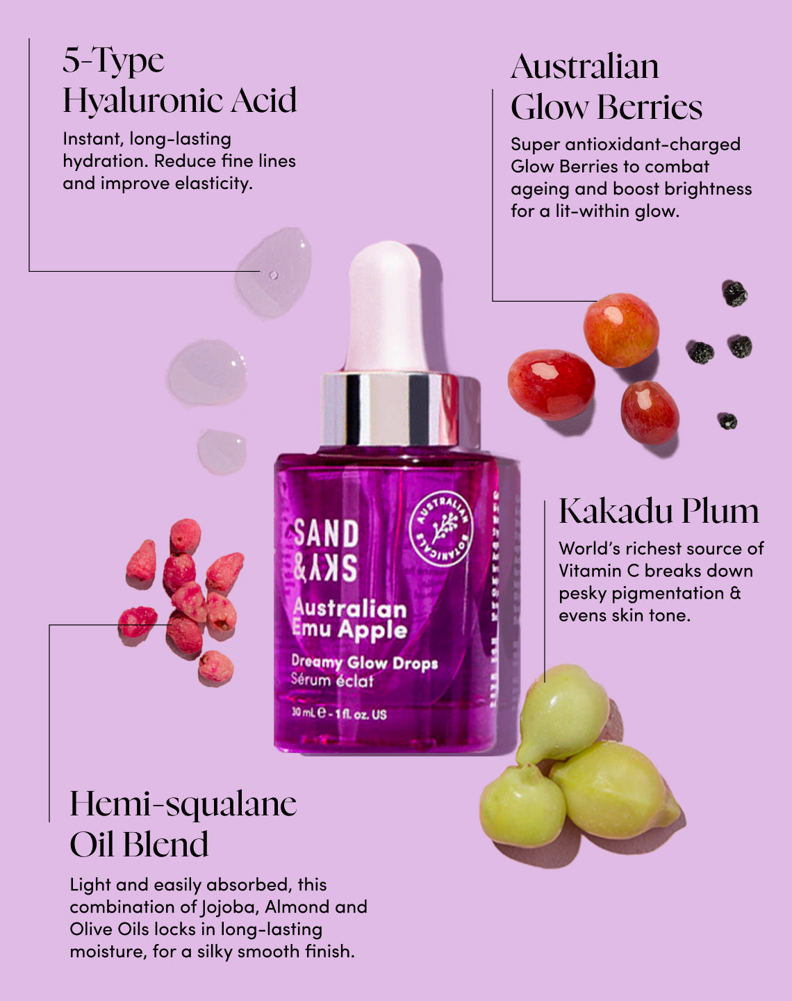 Anwendungshinweise für die Australian Glow Berries Dreamy Glow Drops von SandSky