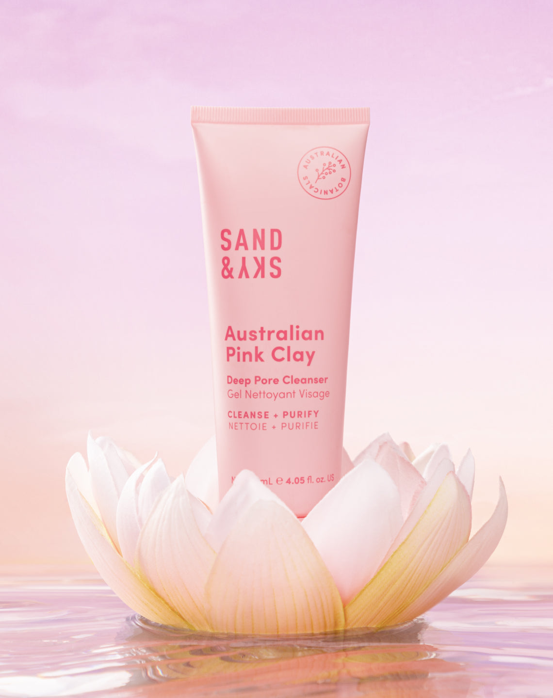 Australian Pink Clay Deep Pore Cleanser packaging - hero container