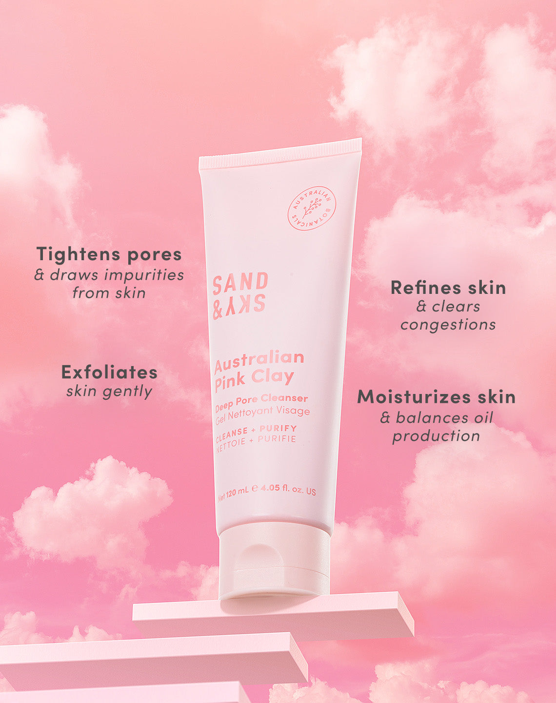 Australian Pink Clay Pore Tight Kit packaging - bundle container