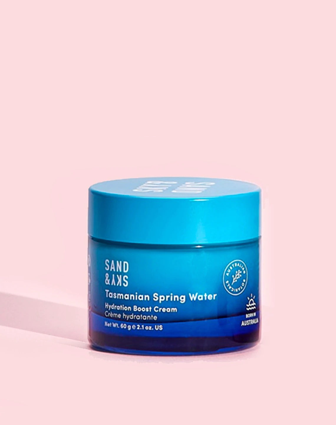 Sand & Sky Tasmanian Spring Water Hydration Boost Cream moisturizer for skin barrier repair with red algae and fermented sea kelp