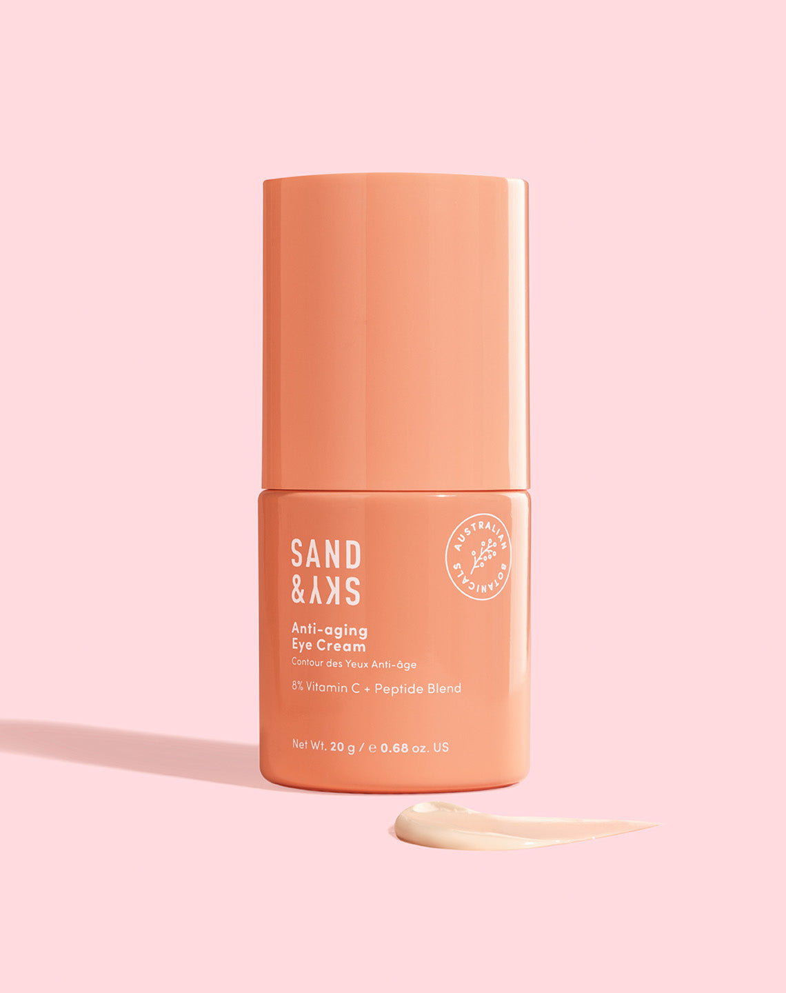 Sand & Sky Anti-aging Eye Cream with peptides, vitamin C, and Kakadu Plum for dark circles and fine lines