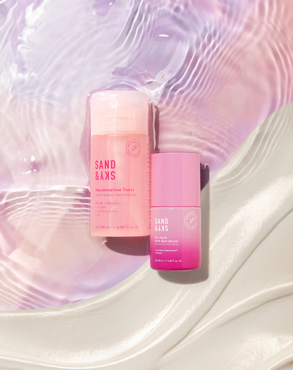 Nahaufnahme der Textur und Konsistenz des Exfoliate &amp; Brighten Kit