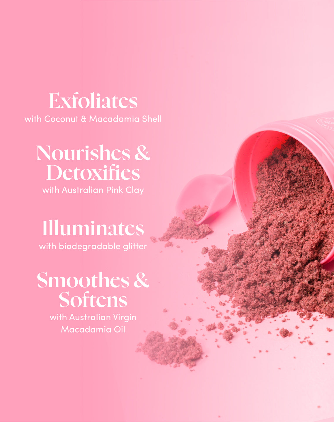 Australian Pink Clay Smoothing Body Sand benefits and results