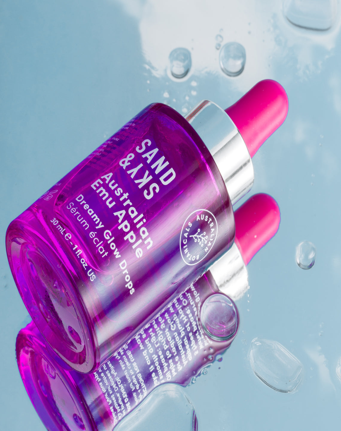 Verpackung der Australian Glow Berries Dreamy Glow Drops von SandSky - Hauptproduktansicht