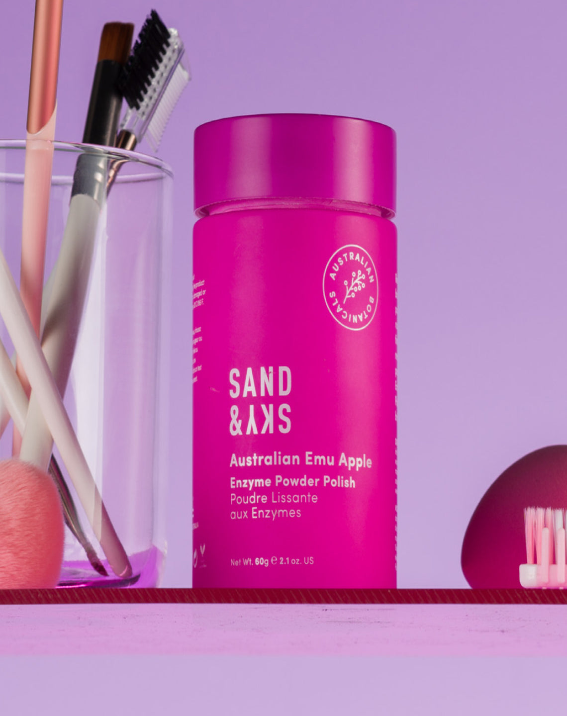 Verpackung des Australian Glow Berries Enzyme Powder Polish von SandSky – Hauptproduktansicht