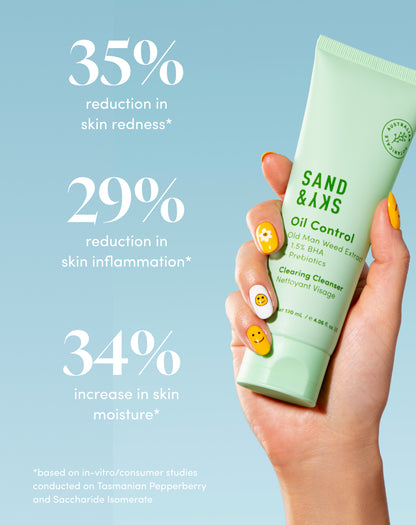 Oil control face wash benefits - pore minimizing cleanser results for acne-prone skin