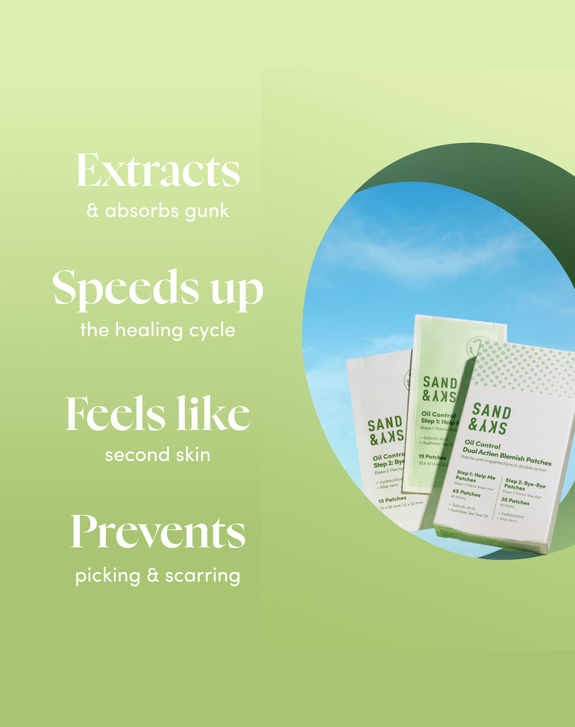 Oil Control Dual Action Blemish Patches packaging - hero container