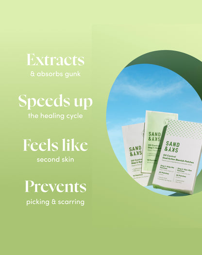 Oil Control Dual Action Blemish Patches packaging - hero container