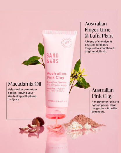 How to use Australian Pink Clay Deep Pore Cleanser - application instructions