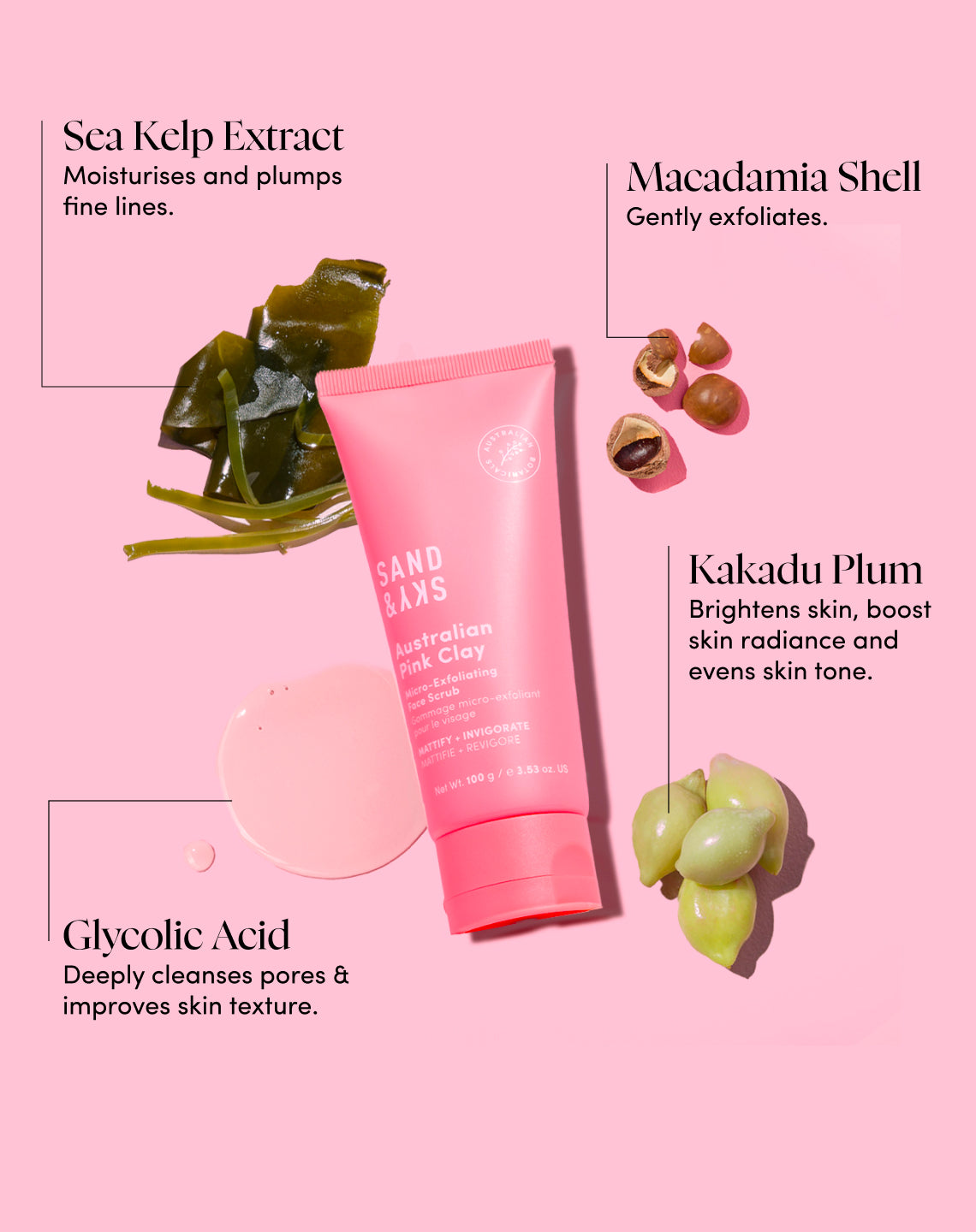 How to use Australian Pink Clay Flash Perfection Exfoliator - application instructions