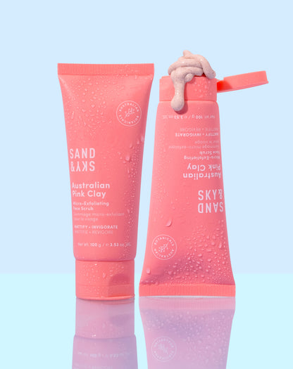 Australian Pink Clay Flash Perfection Exfoliator packaging - hero container