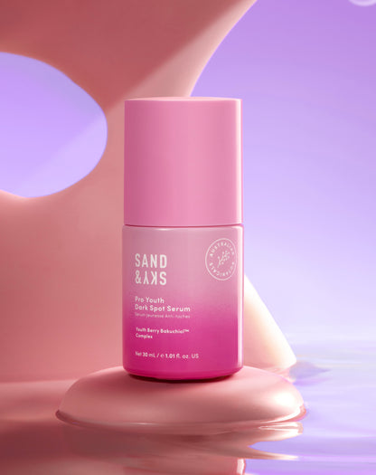 Verpackung des Pro Youth Dark Spot Serums von SandSky - Hauptproduktansicht