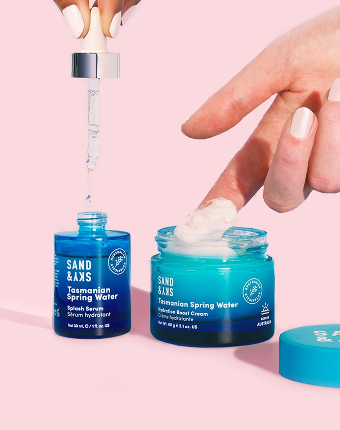 Sand and Sky INT Tasmanian Spring Water Hydration Boost Cream - hero product shot