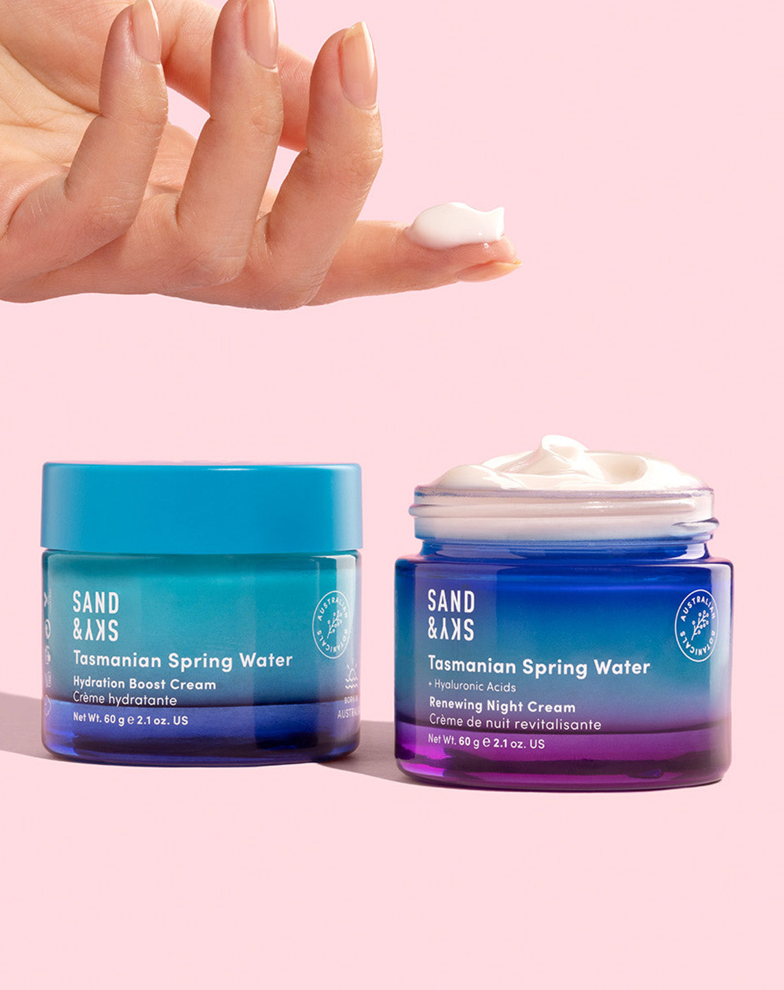 SandSky Tasmanian Spring Water AM/PM Feuchtigkeits-Set – Produktansicht von vorne