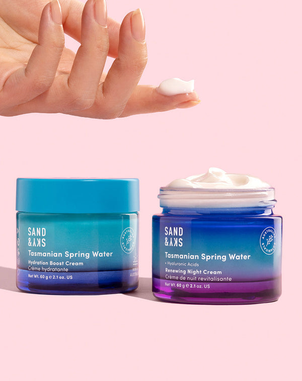 SandSky Tasmanian Spring Water AM/PM Feuchtigkeits-Set – Produktansicht von vorne