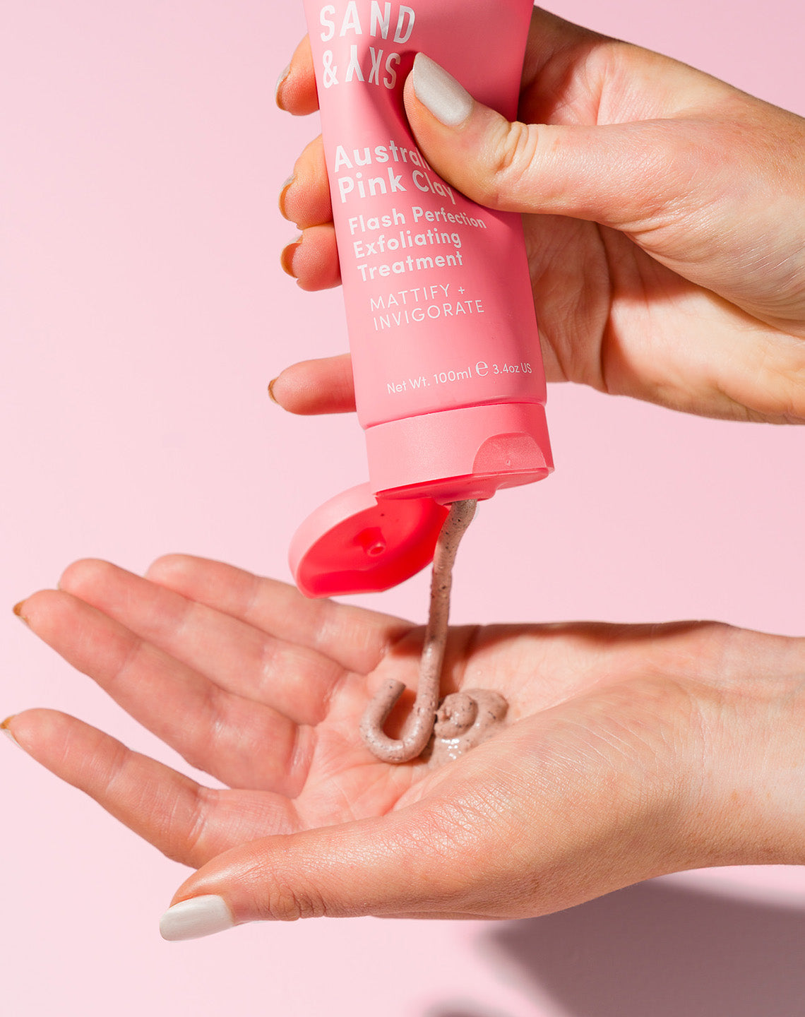 Australian Pink Clay Perfect Skin Kit – Nahaufnahme von Textur und Konsistenz